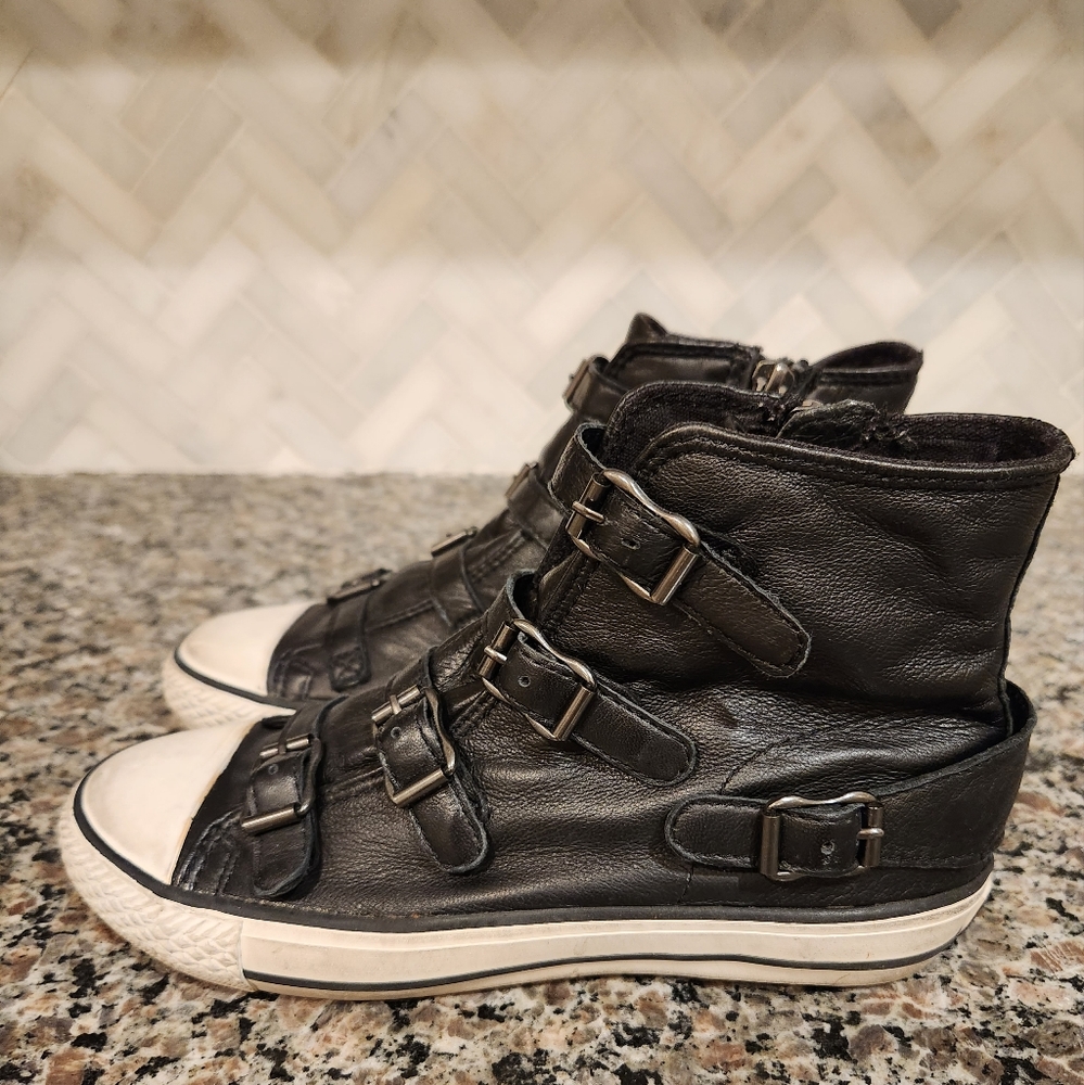 Ash leather high top sneaker, size 35